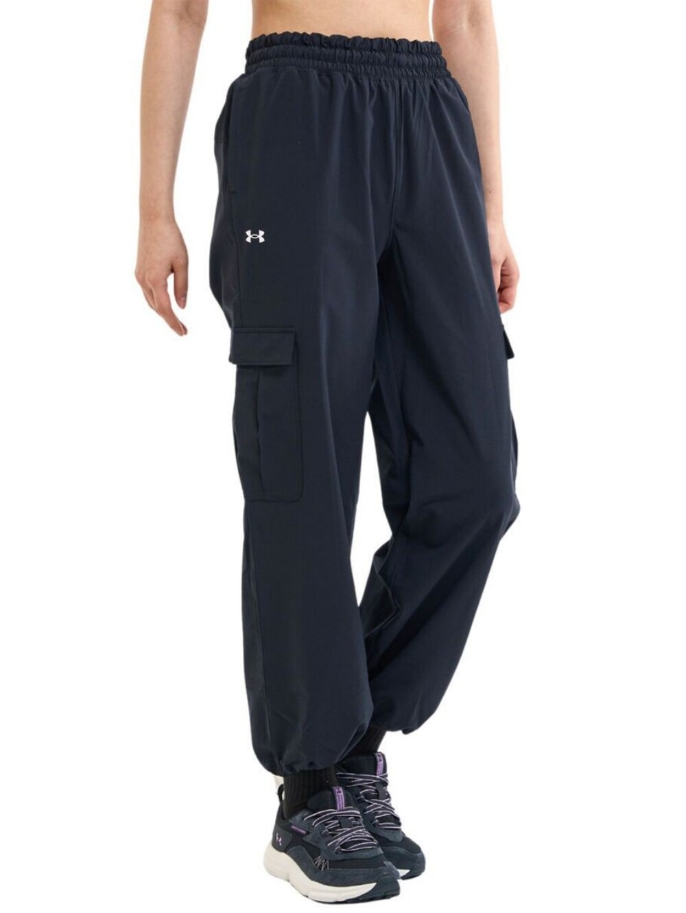 Under Armour Woven Cargo Pants Women Size Small New Black